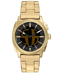 Fossil Men's Machine Big Tic Gold-Tone Stainless Steel Watch, 41mm