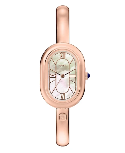 Fossil Women's Sloan Three-Hand Rose Gold-Tone Stainless Steel Watch, 24mm