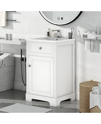 Cesicia 20 in. Bathroom Vanity Bathroom Cabinet with Sink, Soft Closing Door, Storage Rack and Adjustable Shelve