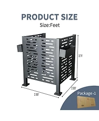 Mondawe 3ftx3ft Air Conditioner Fence Metal Privacy Fence Cover for Outdoor Units