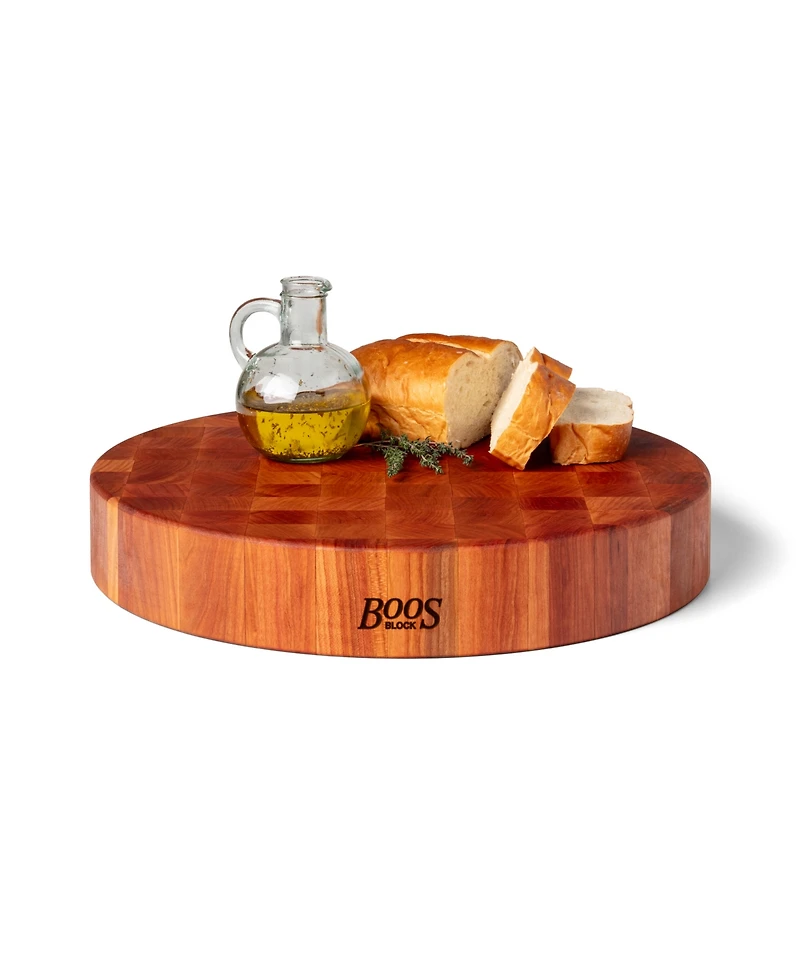 John Boos Ccb Series Round Wooden Cherry Cutting Board, 18" x 18"