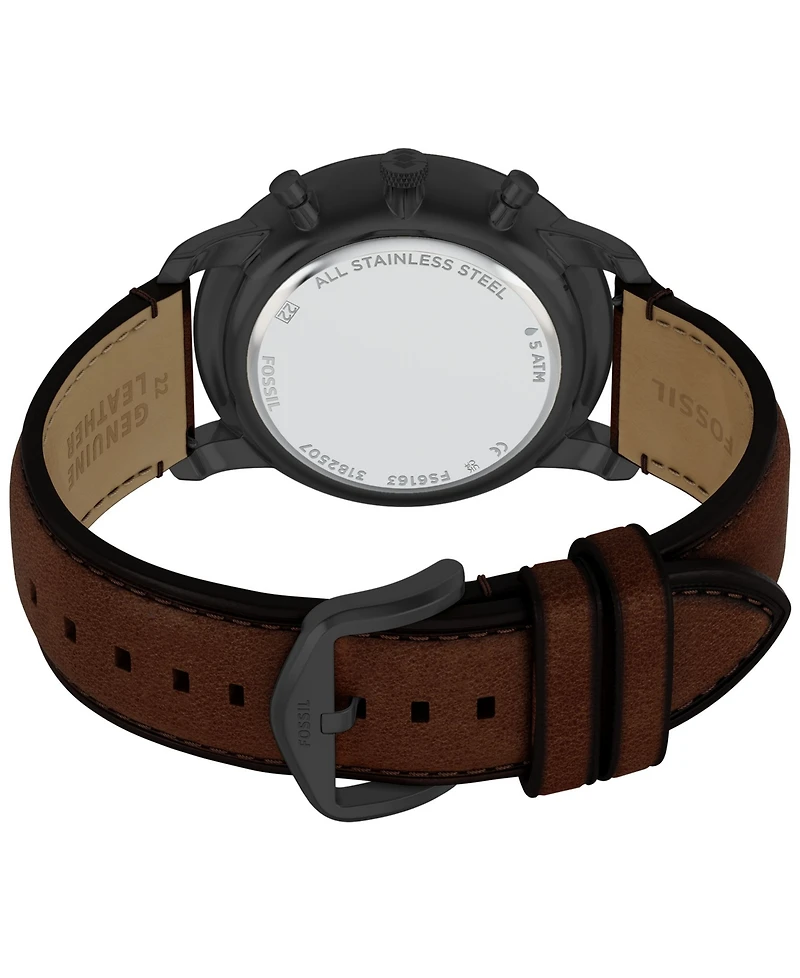 Fossil Men's Neutra Chronograph Brown Leather Watch, 44mm