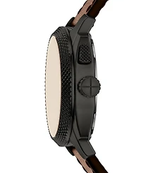 Fossil Men's Machine Big Tic Brown Leather Watch, 41mm
