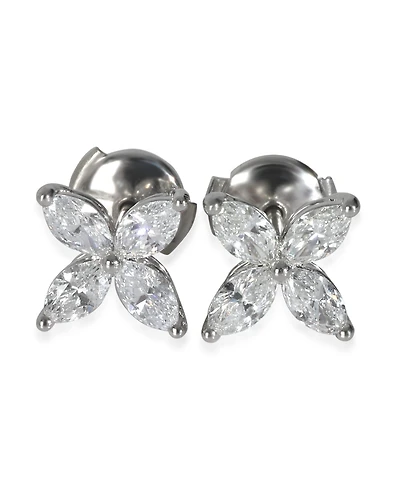 Pre-Owned Tiffany & Co Tiffany & Co. Platinum Diamond Large Model Victoria Earrings