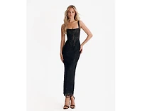 Milla Women's Sequinned Lace Maxi Dress
