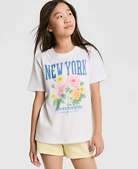 abercrombie kids Girls' Floral Crewneck T-Shirt