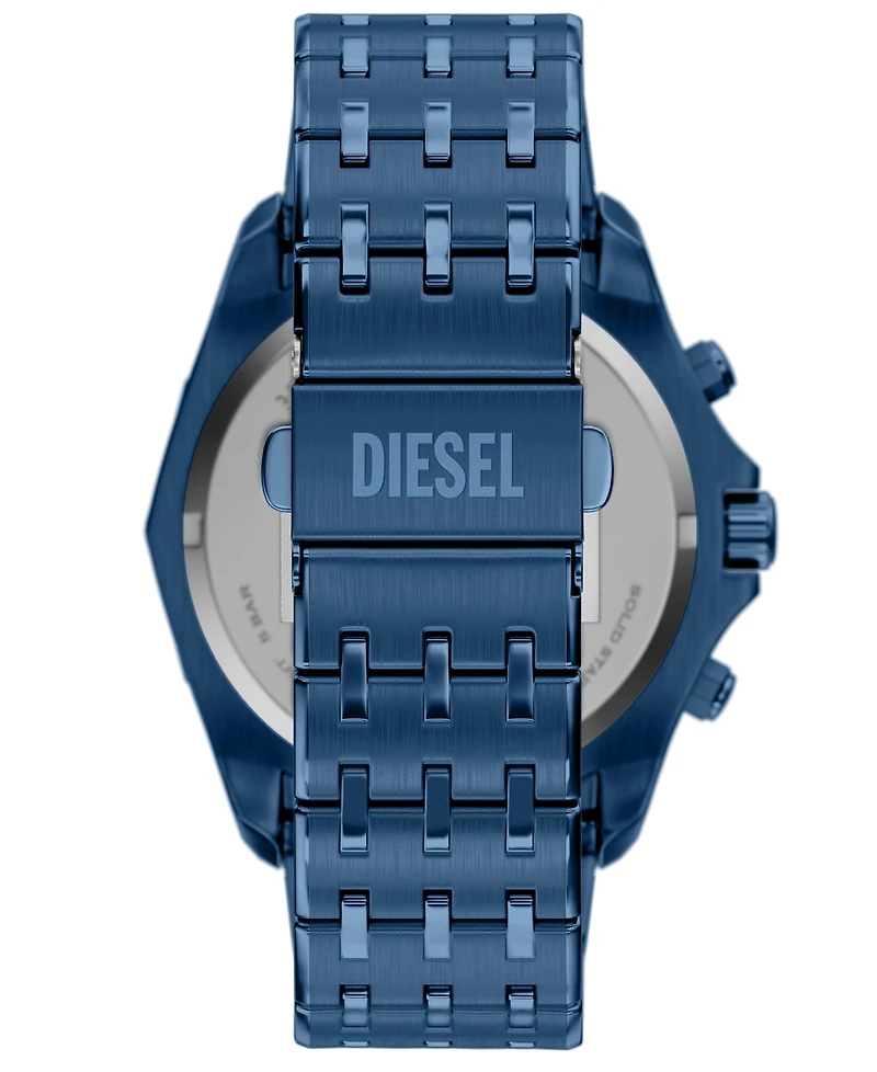 Diesel Men's Stinger Quartz Chronograph Blue Stainless Steel Watch, 46mm