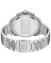 Diesel Men's Mega Chief Slim Quartz Chronograph Silver Stainless Steel Watch, 48mm