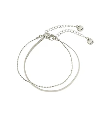 Steve Madden Delicate Chain Duo Anklet Set