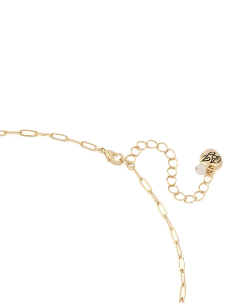 Betsey Johnson Faux Stone Tennis Charm Bib Necklace