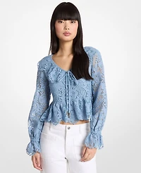 Michael Kors Women's Lace V-Neck Top