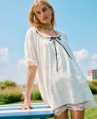 Free People Women's Juno Short Puff-Sleeve Mini Dress