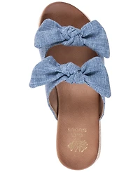 Gc Shoes Women's Cosmos Double Bow Espadrille Wedge Sandals