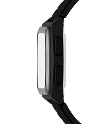 Armani Exchange Men's Lcd Black Silicone Watch, 42mm