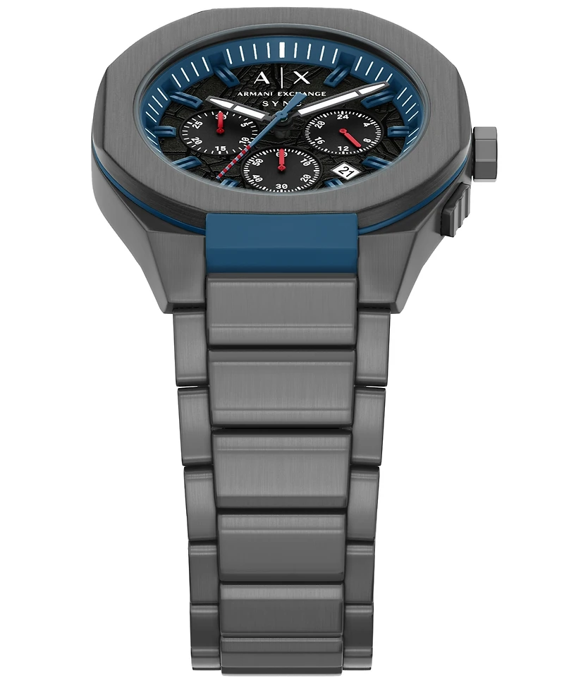 Armani Exchange Men's Sync Quartz Chronograph Gunmetal Stainless Steel Watch, 44mm