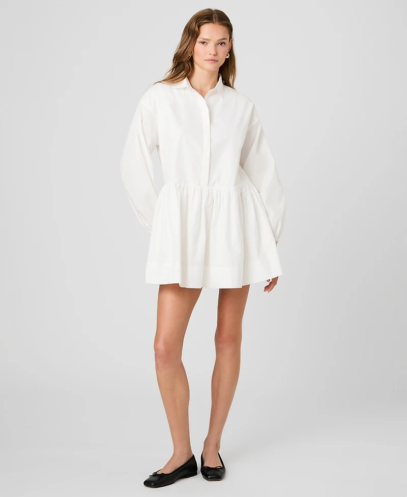 French Connection Women's Long-Sleeve Flare Mini Dress