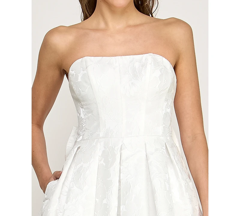 Alex & Sophia Women's Strapless Bustier Dress