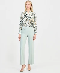 Anne Klein Women's Liberty Stretch High Rise Wide-Leg Pull-On Pants