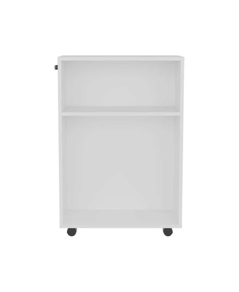 Fm Furniture Concho Rolling Storage Cart, Versatile Compact Design for Easy Bathroom and Home Organization