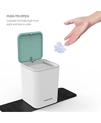 Ninestars Mini Trash Can, Car Trash Can 0.79 Gallon Countertop Compost Bin