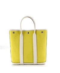 Pre-Owned HERMES 28 Garden File Tote Toile and Leather