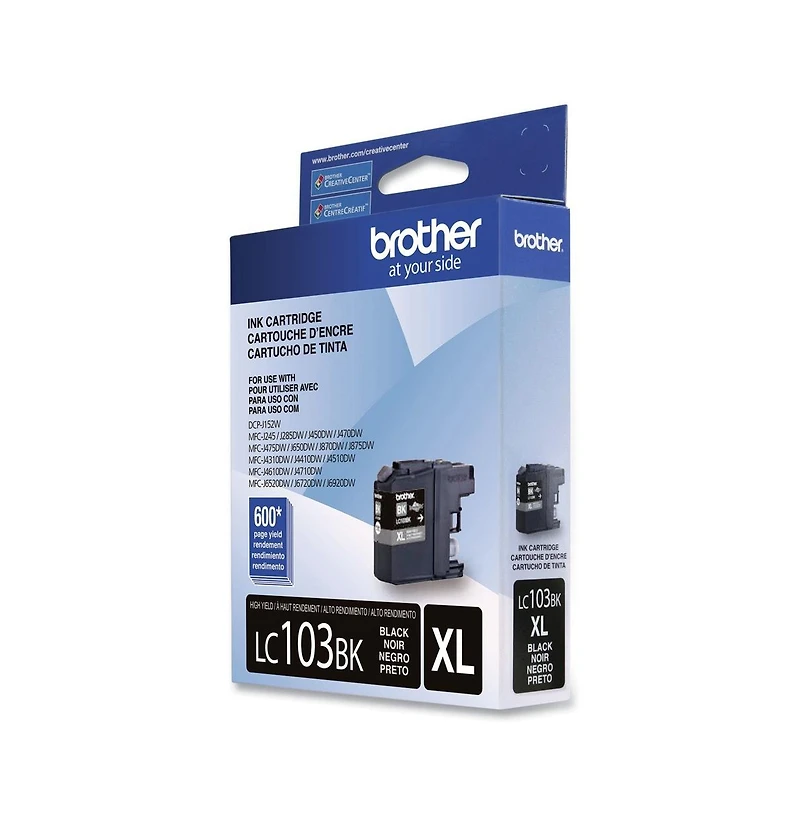 Brother LC103BK 600 Page-Yield Innobella High-Yield Ink - Black