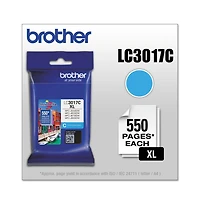 Brother LC3017C Innobella 550 Page-Yield High-Yield Ink - Cyan