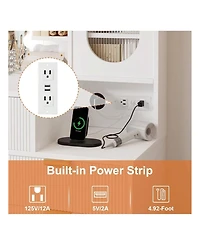 Gaomon Modern Vanity Makeup Desk Vanity Mirror for Bedrooms, Apartments, Easy to Assemble