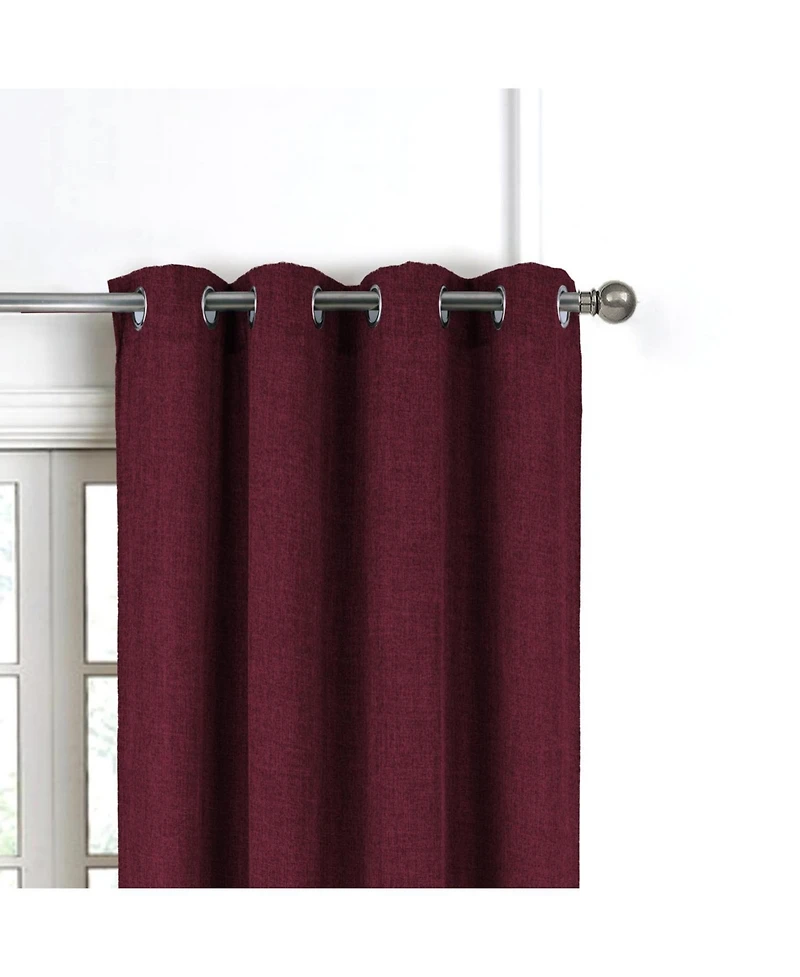 Rt Delmar 2-Pack Grommet Curtain Panels, 54"x84", Burgundy