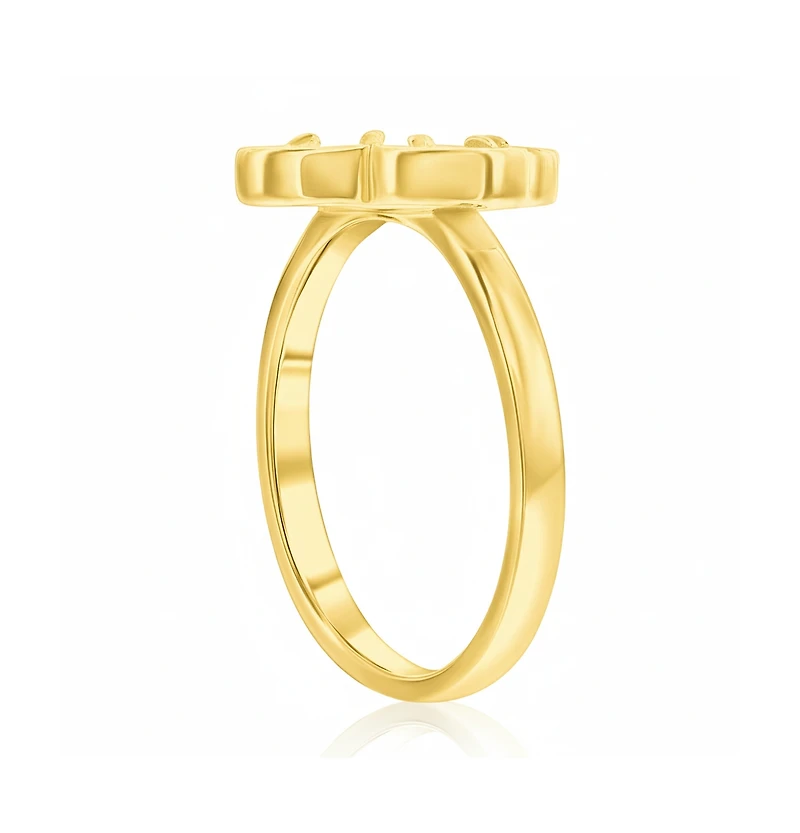 Simona Sterling Silver, Mother of Pearl Clover - Gold Plated