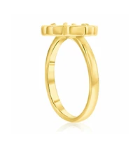 Simona Sterling Silver, Mother of Pearl Clover - Gold Plated