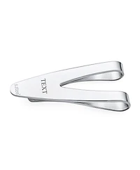 Bling Jewelry Set of 2 Silver Black V-Shaped Money Clip Card Holder Brushed Stainless Steel