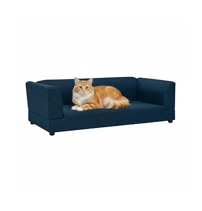 Zeus & Ruta Oversized Pet Sofa for Medium/Large Dogs, Dark Blue, 56.5"26"17"