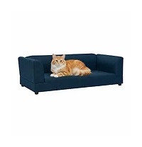 Zeus & Ruta Oversized Pet Sofa for Medium/Large Dogs, Dark Blue, 56.5"26"17"