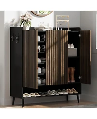 Gaomon Shoe Cabinet, Large Cabinet with 3 Doors, Adjustable Shelves, Organizer Doors for Hallway, Entryway, Living