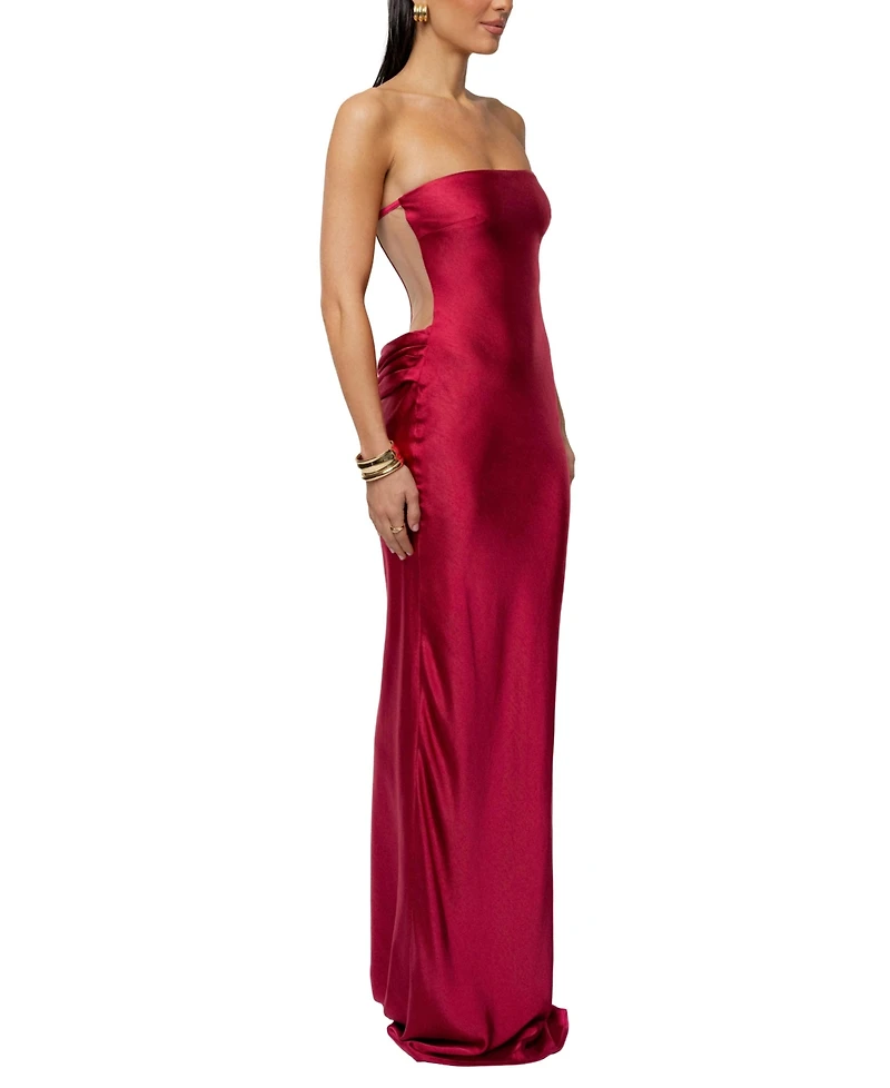 Jluxlabel Women's Regal Rising Satin Maxi Dress
