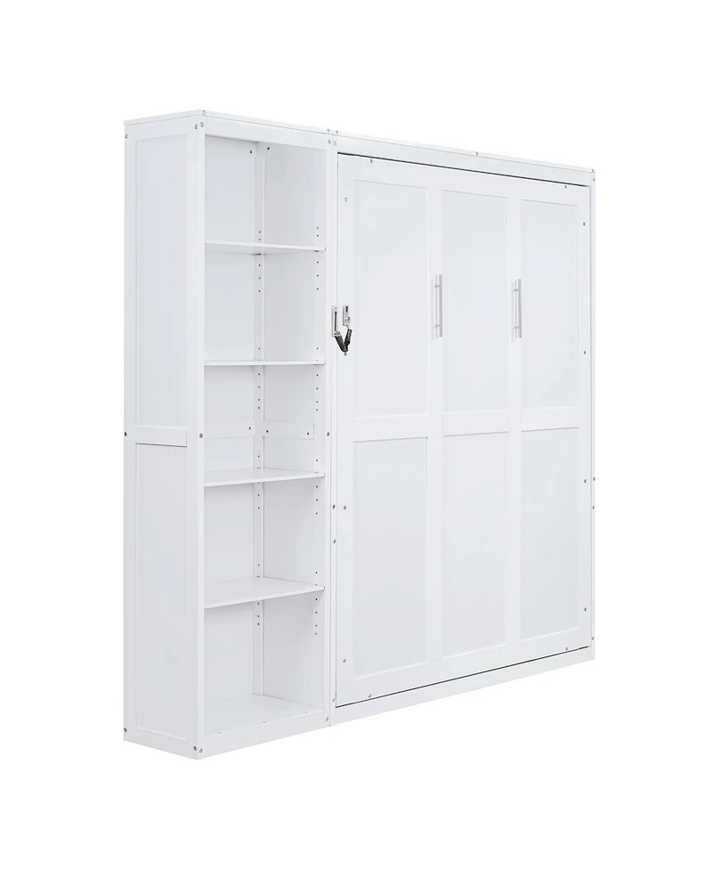 Streamdale Queen Size Murphy Bed Wall Bed with Shelves
