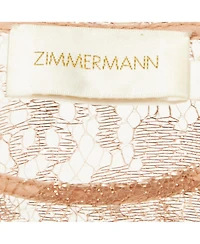 Pre-Owned Zimmermann Womens Rose Gold Lace Mini Dress