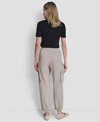 Dkny Women's Tumbled Twill Cargo Pants