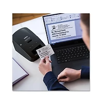 Brother Ql-600 5.1 in. x 8.8 in. x 6.1 in. 44 Labels/Min Print Speed Economic Desktop Label Printer