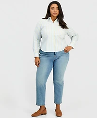 On 34th Trendy Plus Tie-Back Button-Front Shirt, Macy's Exclusive