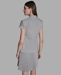 Bcbg Women's Peak Lapel Collar Plaid Double-Breasted Jacket