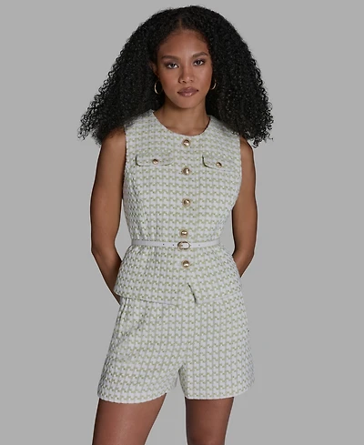 Bcbg Women's Button-Front Belted Vest