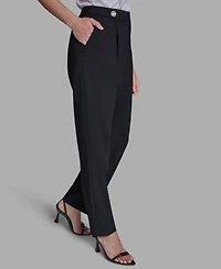 Bcbg Women's Pleated Mid Rise Wide-Leg Pants