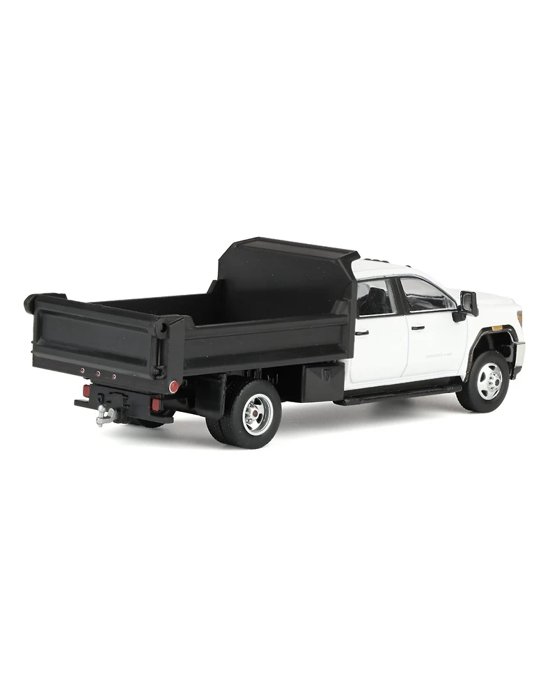 Greenlight Collectibles 1/64 2022 Gmc Sierra 3500HD with Dump Bed Summit White Diecast Exclusive