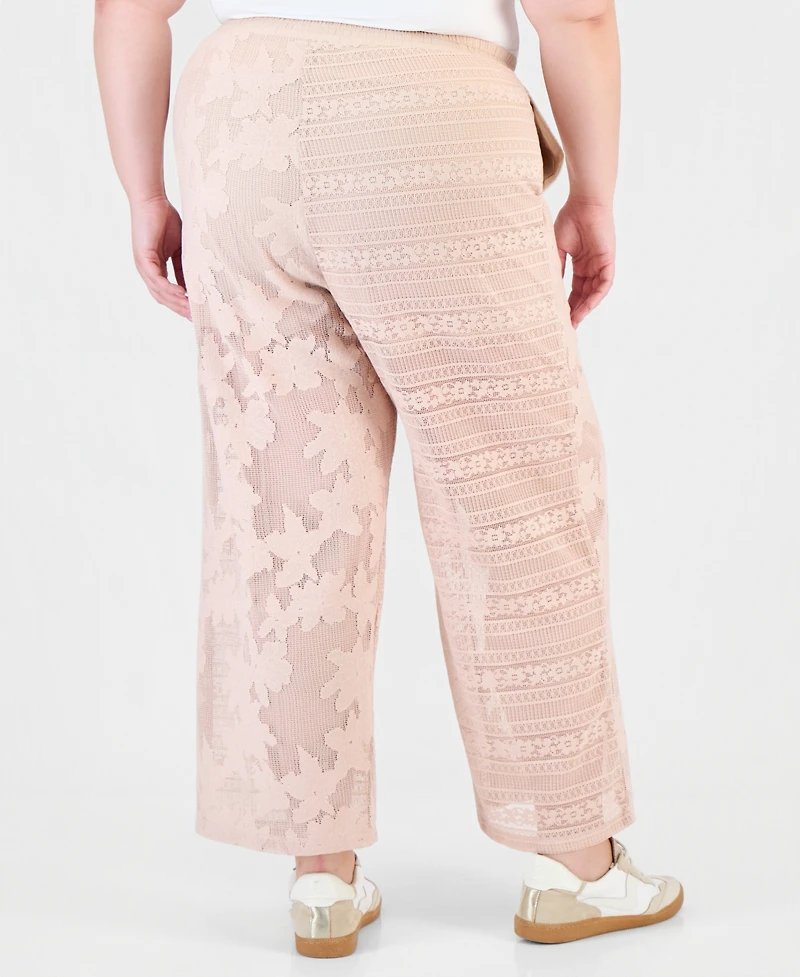 And Now This Trendy Plus Lace Drawstring-Waist Pants, Macy's Exclusive