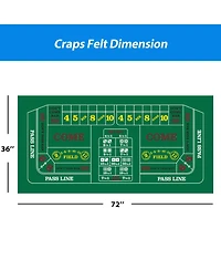 Gse Games & Sports Expert Texas Hold'em Poker Layout Felt with Instructions, Las Vegas Style Game Tabletop Mat