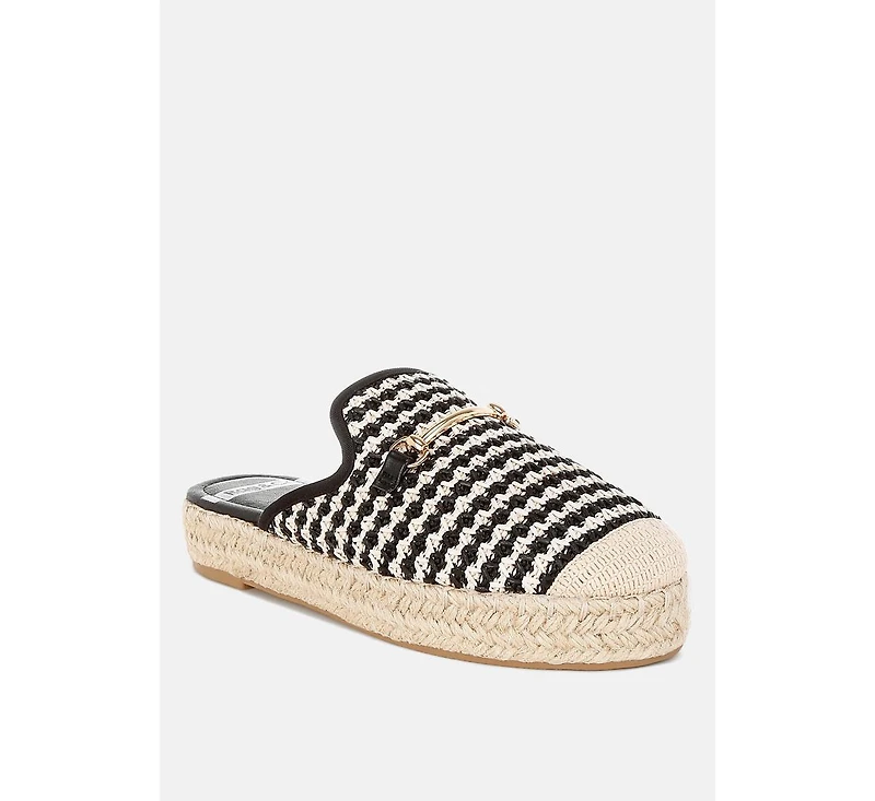 Himari Raffia Slip-On Mules