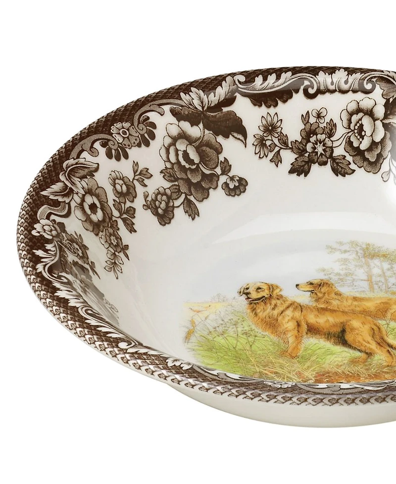 Spode Woodland Golden Retriever Cereal Bowl