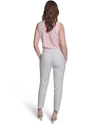 Tommy Hilfiger Women's Slim Fit Pinstripe Mid Rise Pants